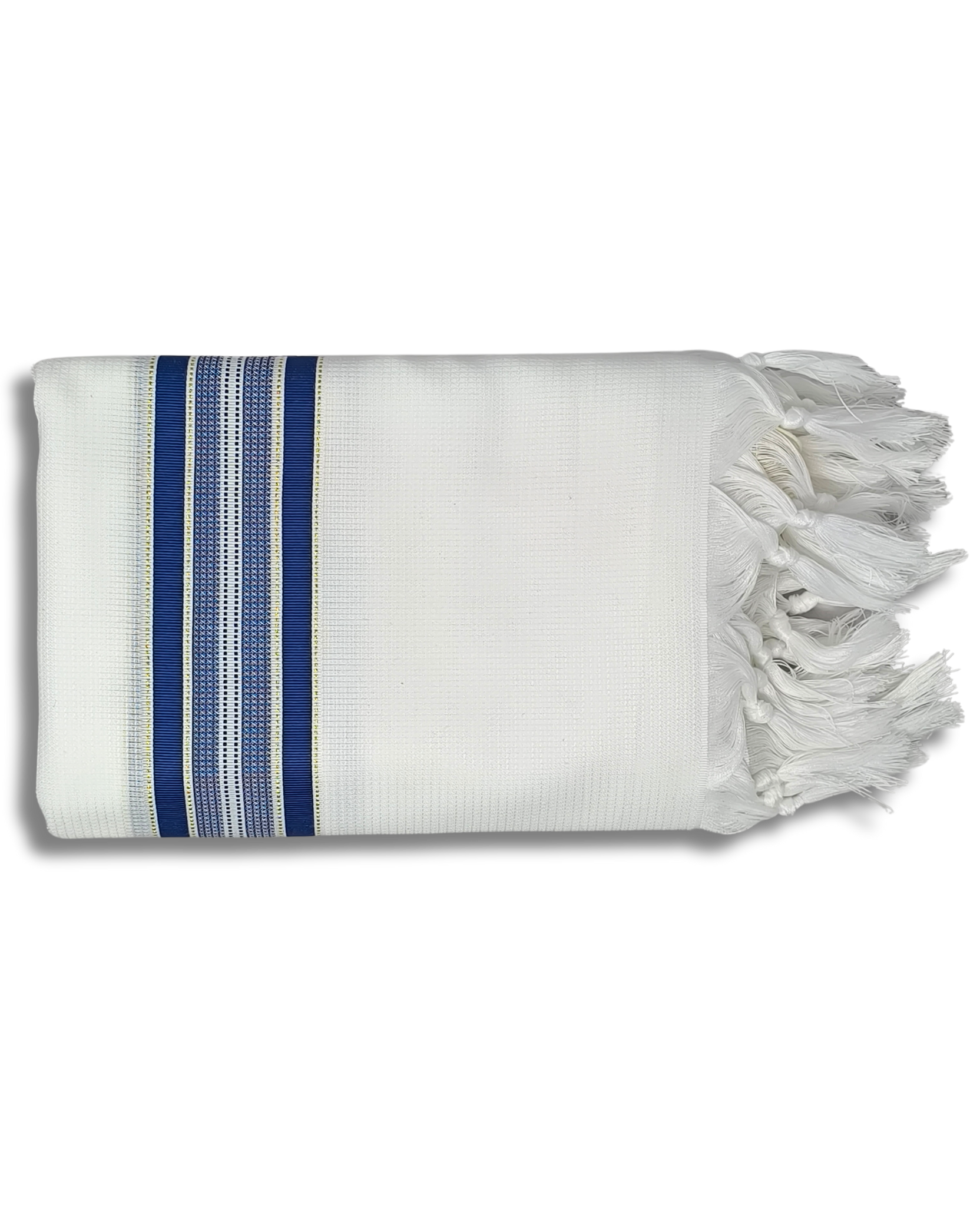 Talit Gadol Akrilan antideslizante talla 55 azul con dorado 12173