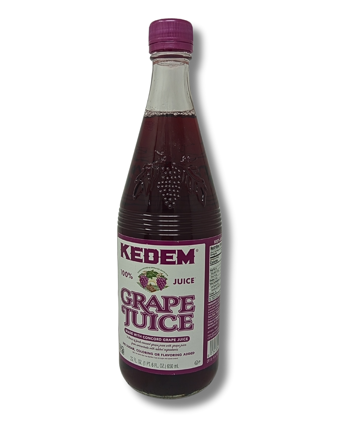 Jugo Kedem envase de vidrio 650 mlts. 22 Oz.