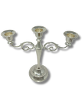 Candelabro Elegante para Shabat 3 brazos Plateado 10706