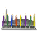 Janukia de laton para velas plata 30215