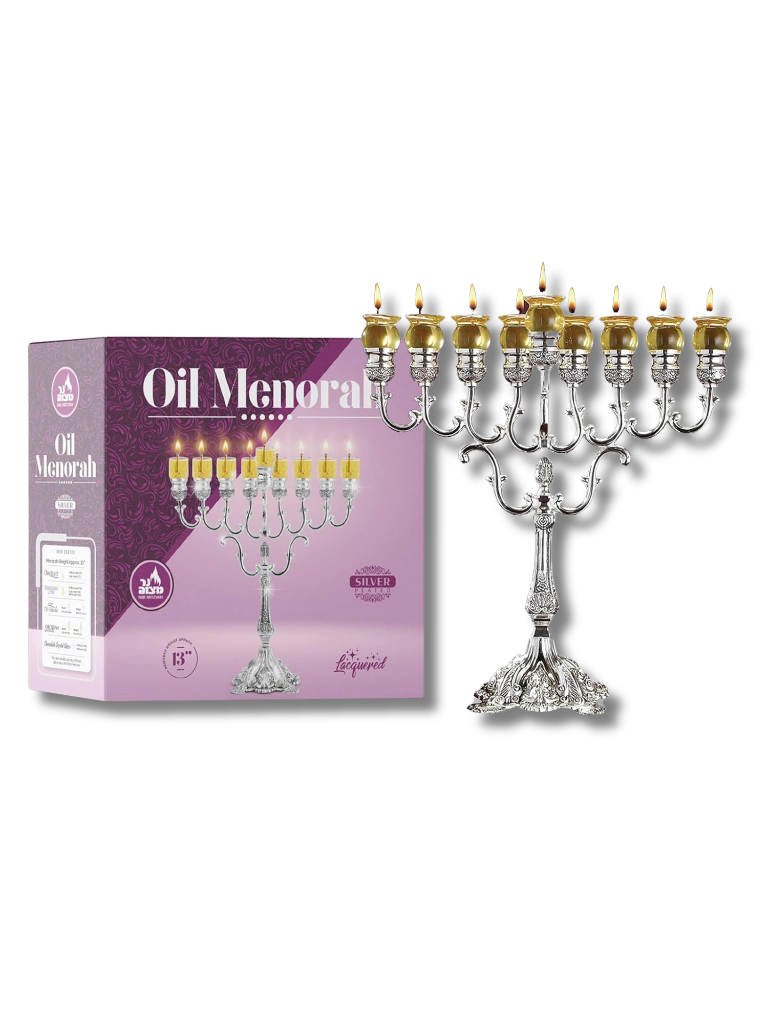 Janukia 9 brazos Oil Menorah para vasos Mod. 30219