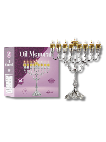 Janukia 9 brazos Oil Menorah para vasos Mod. 30219