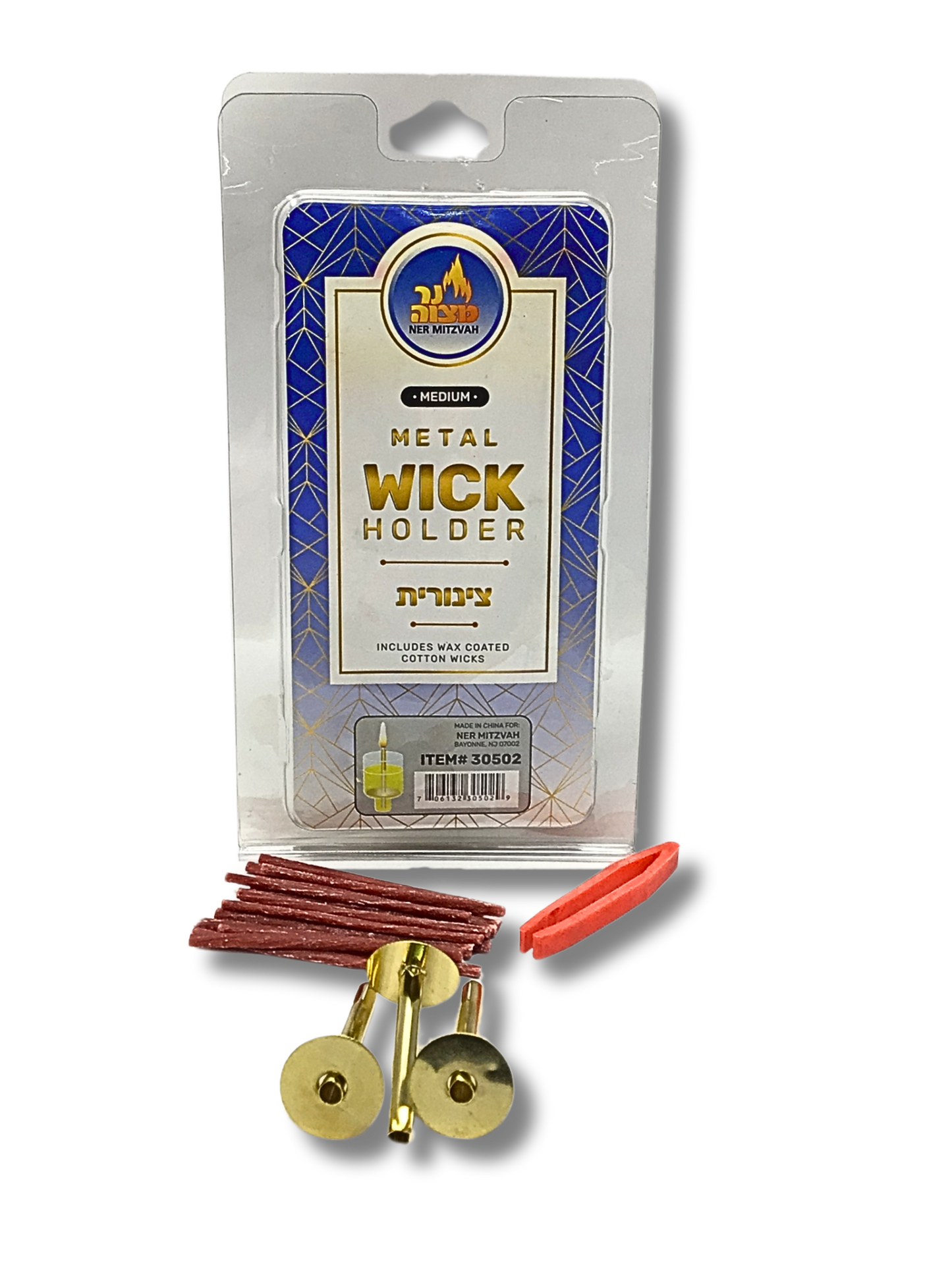 Wick holder with clamp and medium wicks 30502