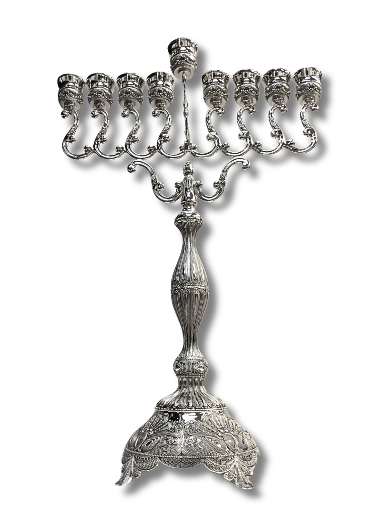 Silver Hanukkah for Jumbo Oil Vessels 70cm 30660