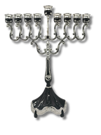 Black marbled Hanukiah for vessels 31201