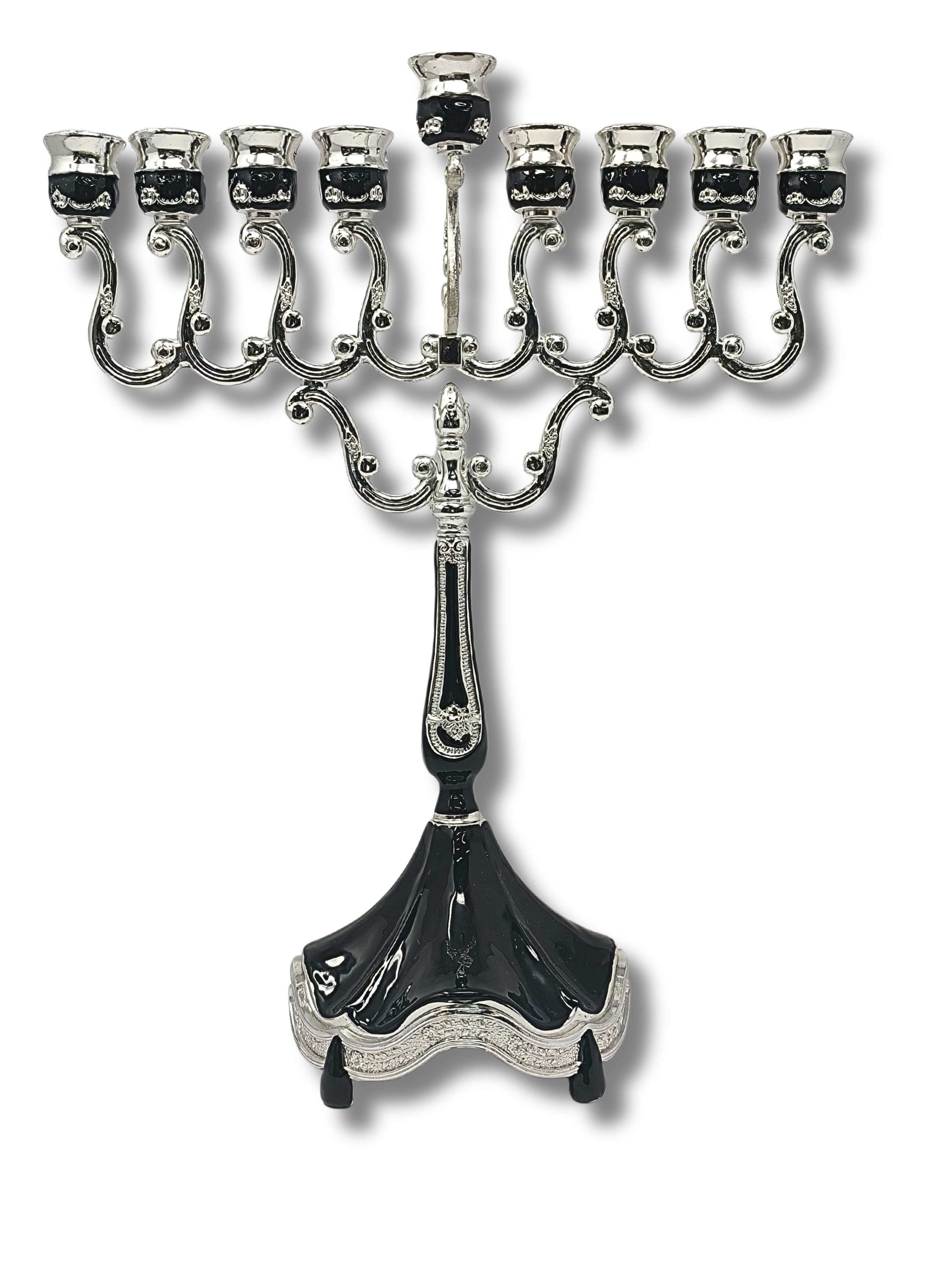 Black marbled Hanukiah for vessels 31201