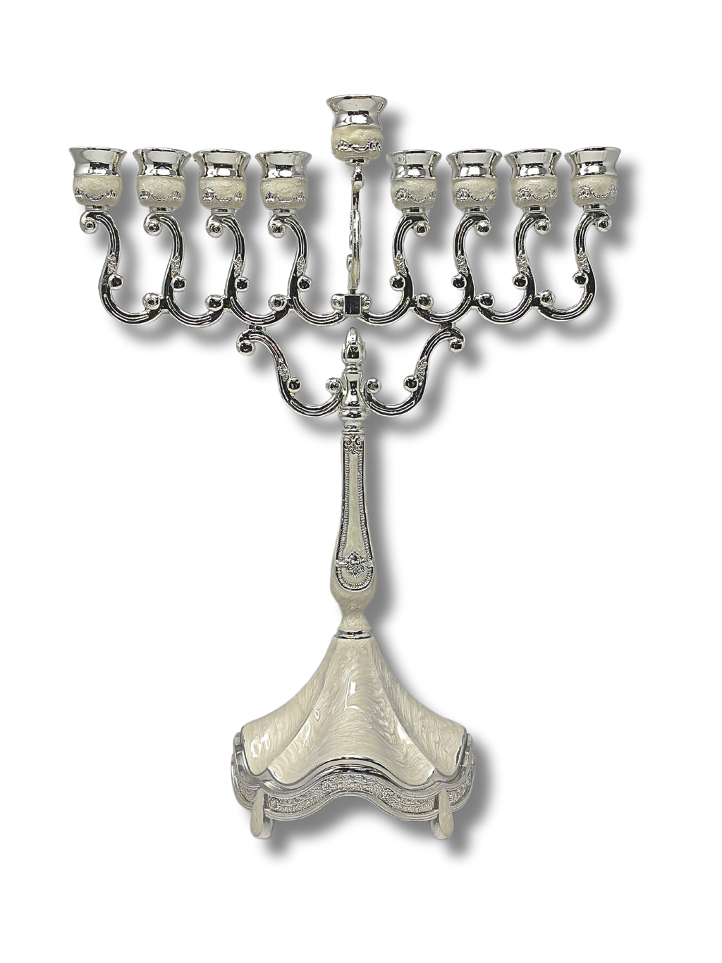 White Chanukiah for glasses 31202