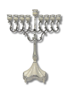 White Chanukiah for glasses 31202