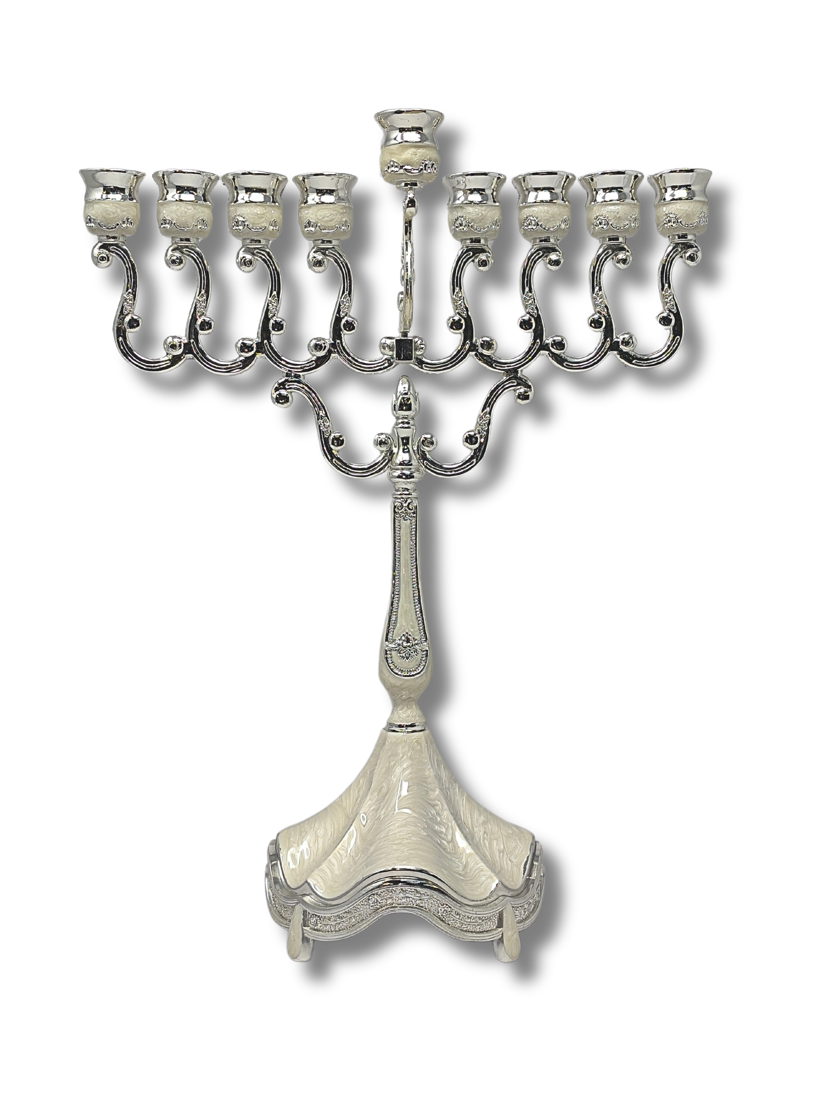 White Chanukiah for glasses 31202