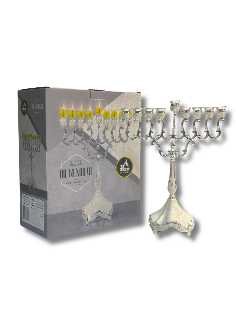 White Chanukiah for glasses 31202