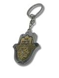 Llavero hamsa dorada con plateado 35901