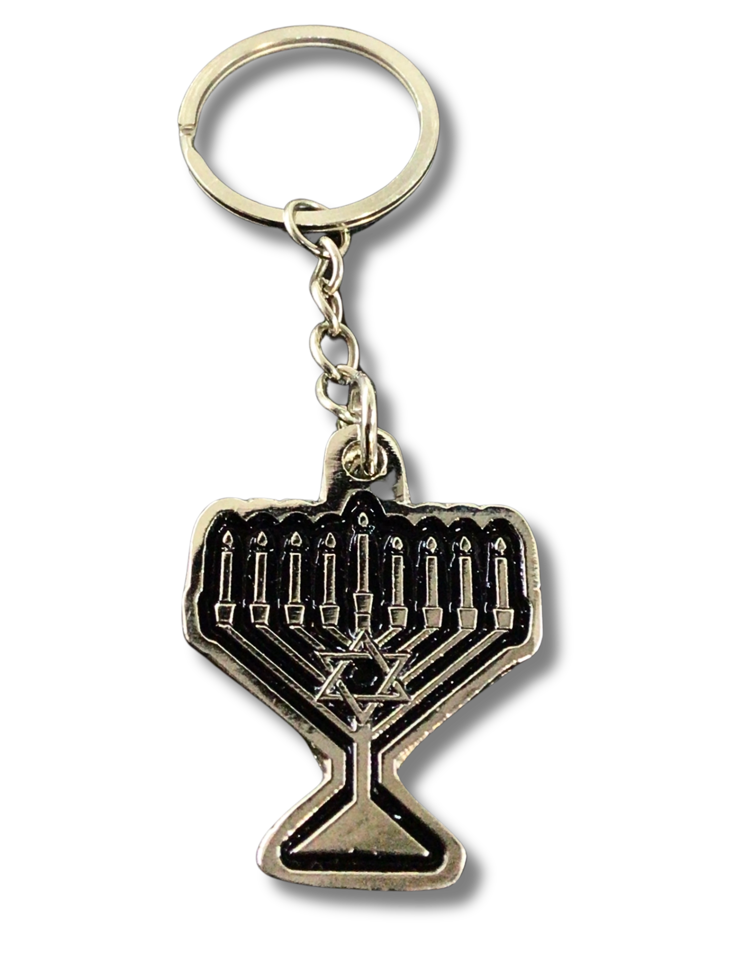 Llavero Janukia con maguen david negro y azul 36570