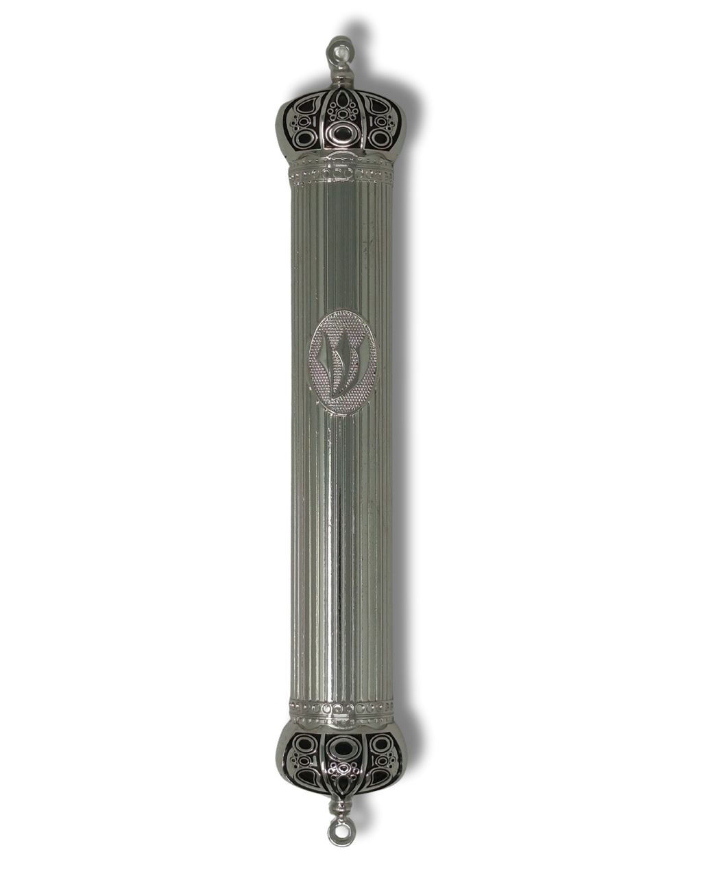 Estuche de mezuzá de metal con corona – 15 cm, 24300
