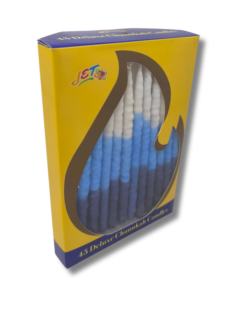 45 Deluxe Chanukah Candles - Azul Oscuro y Claro