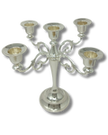 Candelabro Elegante para Shabat 5 brazos Plateado 12297