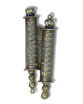 Mezuza sefer tora plateada y dorada 12280