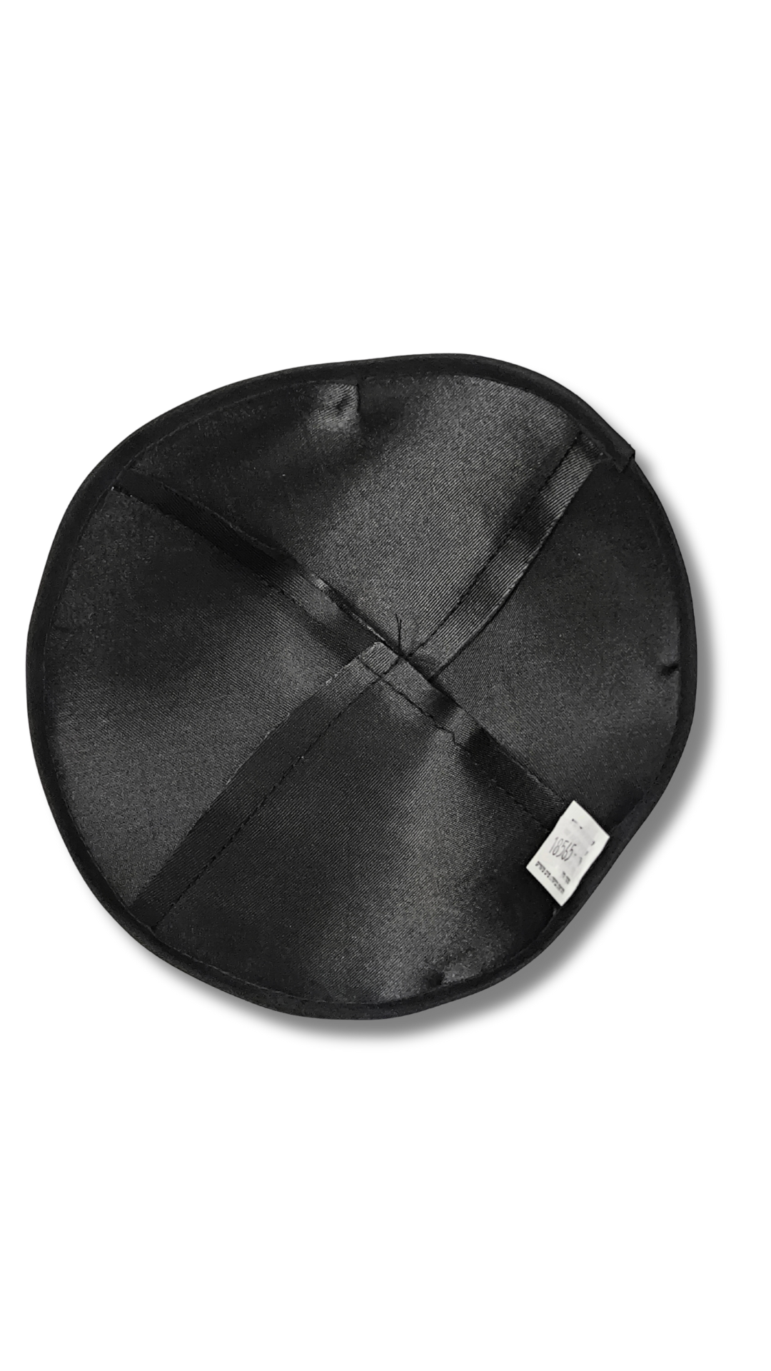 Kipa de satin negro liso 18565