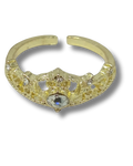 Anillo Corona con diamante dorado ajustable 95478