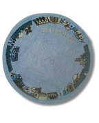 Kipá de Lino con Bordado Elegante, 18130