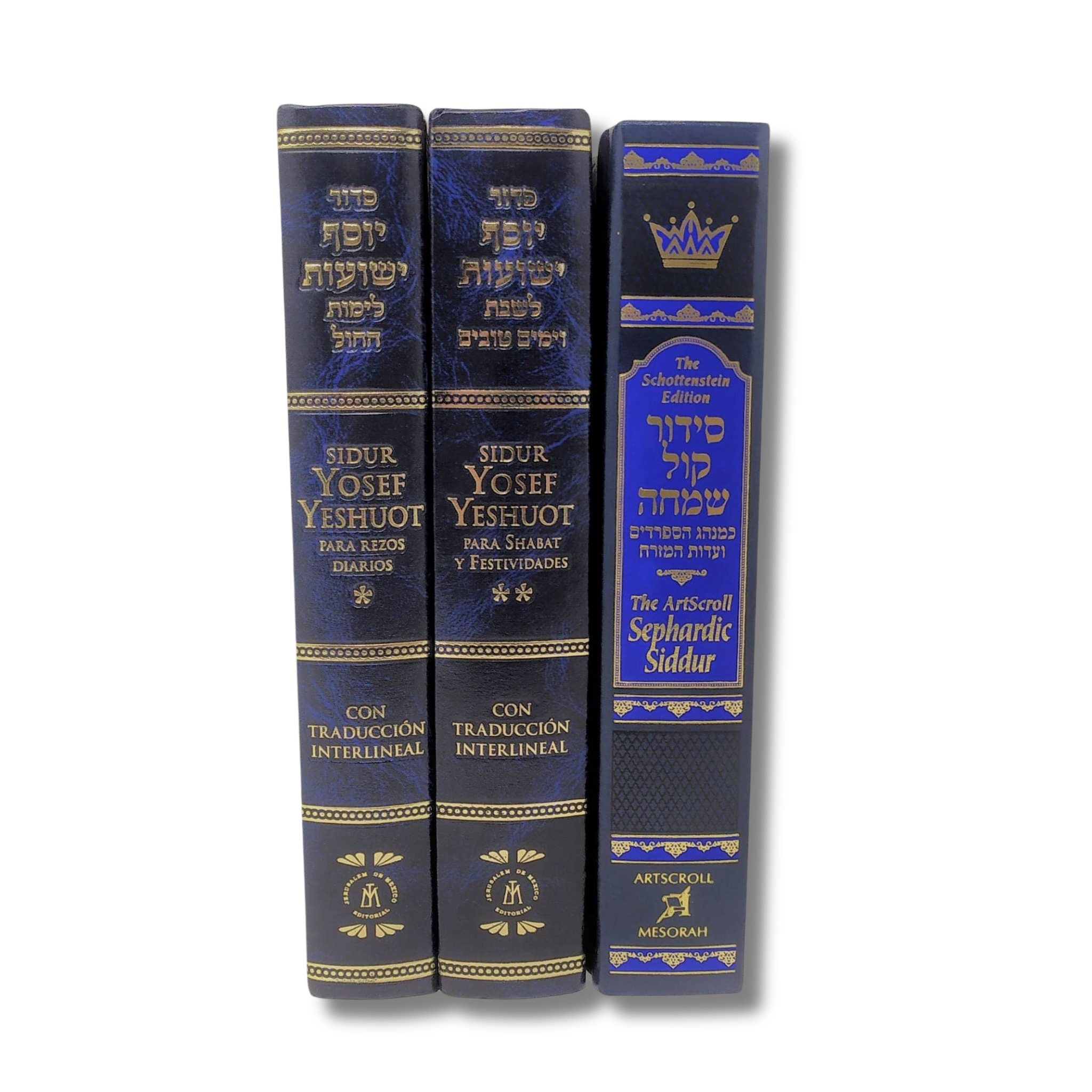 Sidur Sefaradi Shabat y Jhol Juego de 3 Tomos