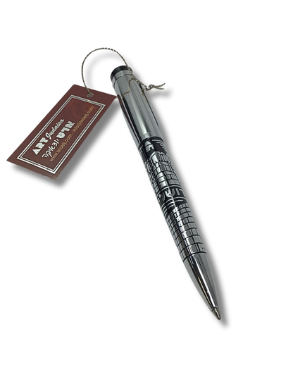 Elegant silver/black fountain pen Tefila haderej 40471