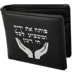 Cartera para caballero piel negra con diseño surtido 42076