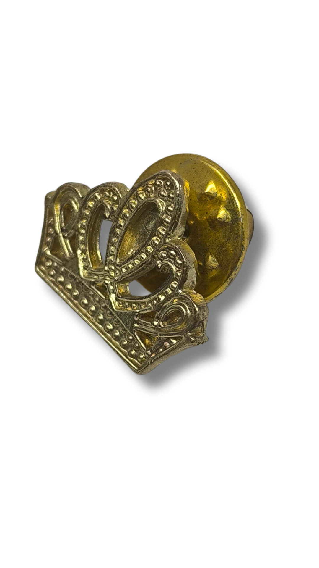 Flat Gold Crown Pin 11287