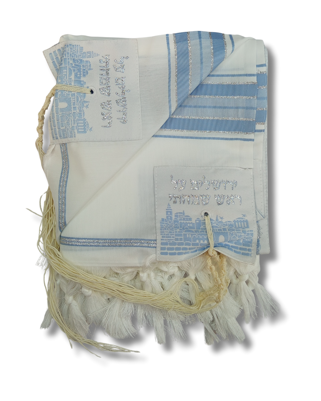 Talit gadol akrilan Azul Celeste Antideslizante