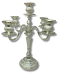 Candelabro Elegante para Shabat 5 brazos Plateado 12294