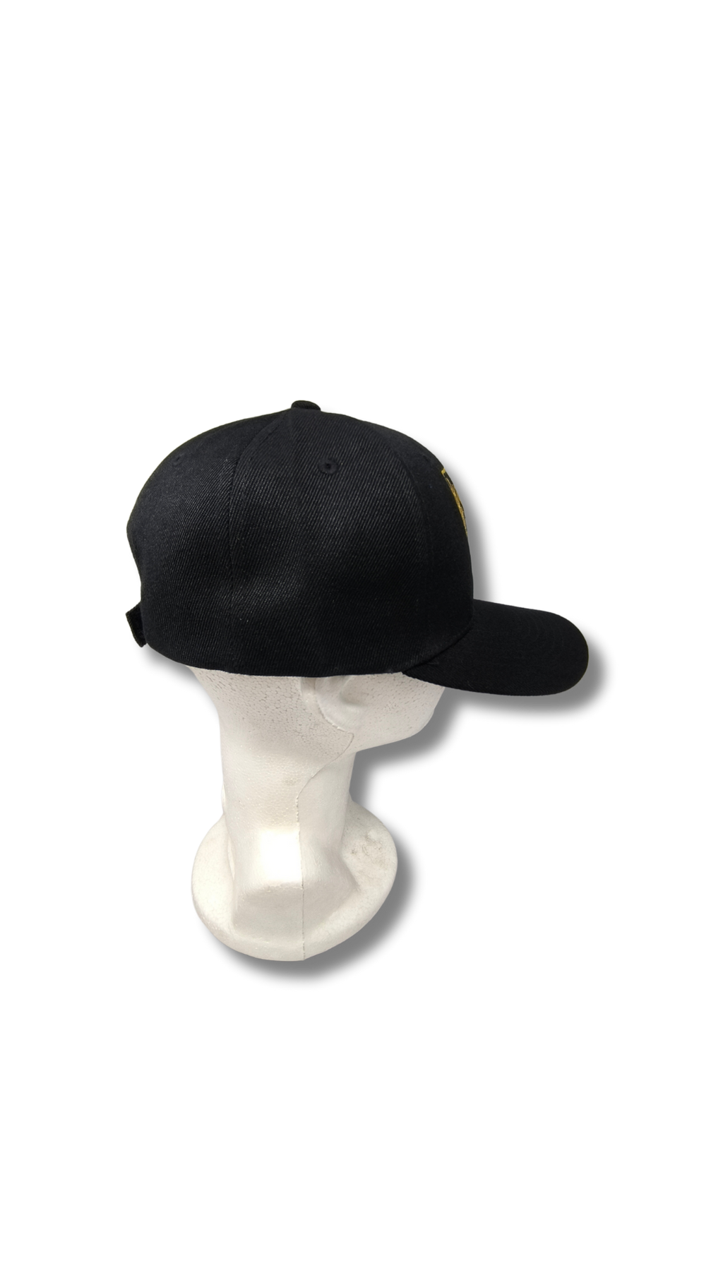 Gorra Negra Menora & Israel  dorado 11562