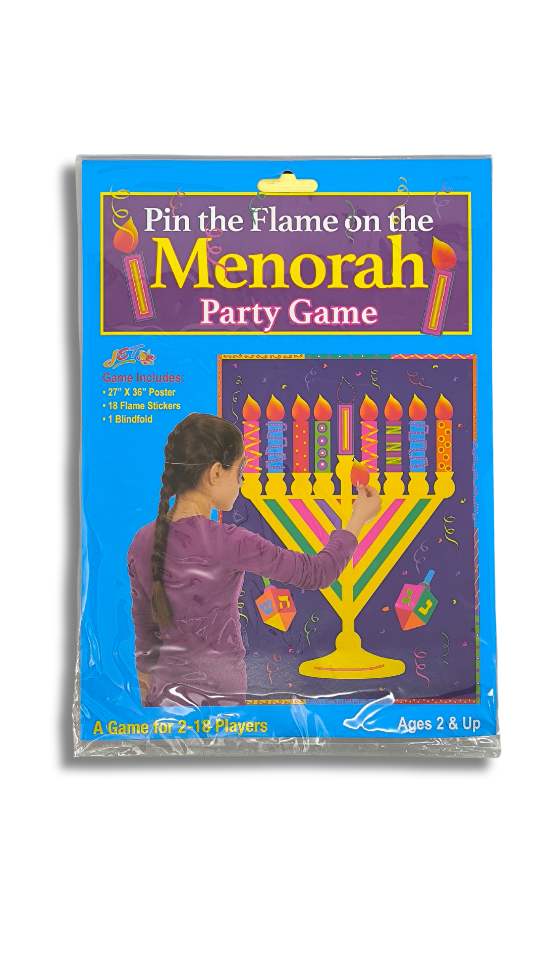 Pin the Flame from Menora party game