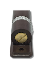 Estuche para mezuza cafe de madera redonda 18cm 20619