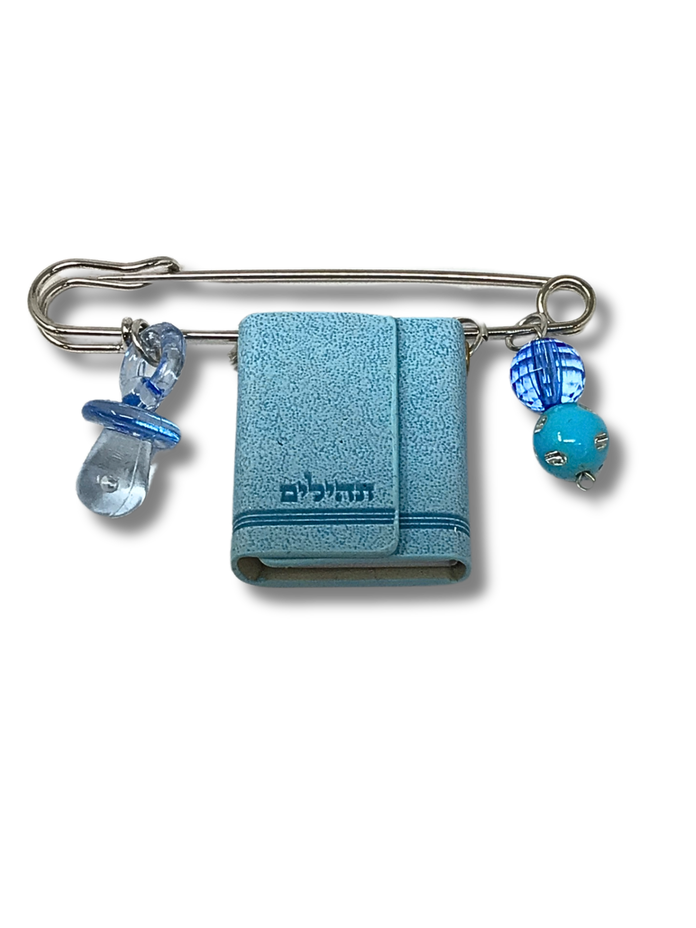 Baby brooch with blue tehillim 52217