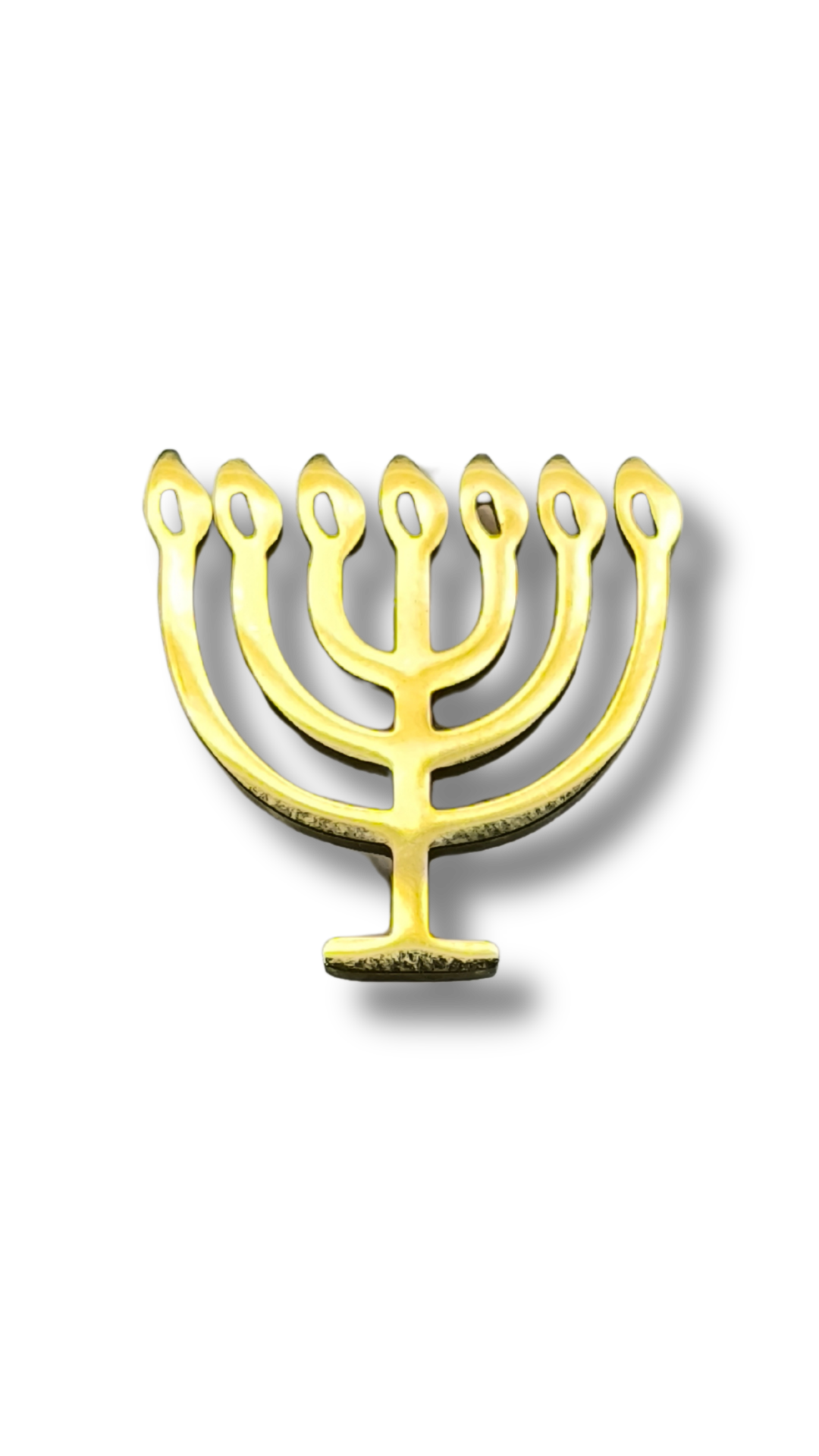 Menorah Pin with Golden Flame 11330