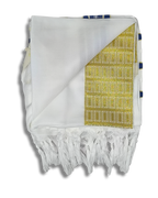 Talit Gadol Akrilan antideslizante talla 55 azul con dorado 12173