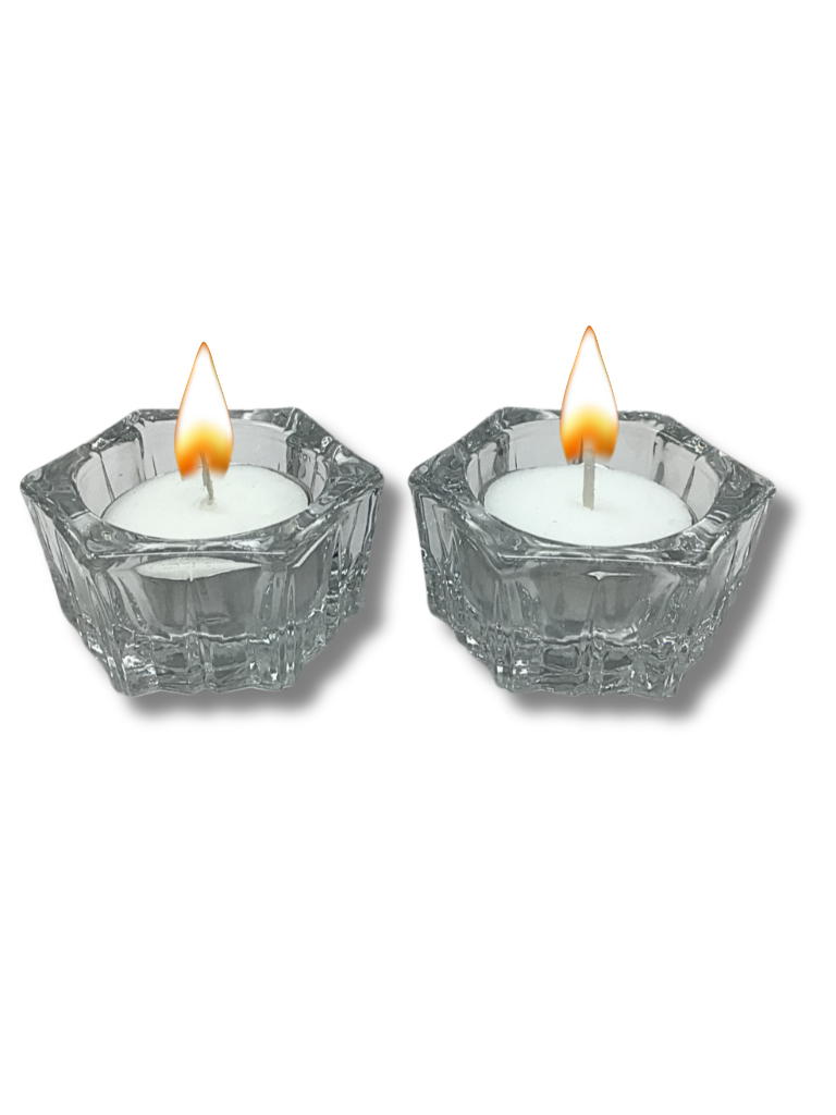 Shabbat candlestick with tealight, pair 60003