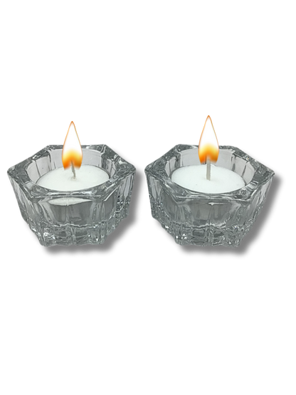 Shabbat candlestick with tealight, pair 60003