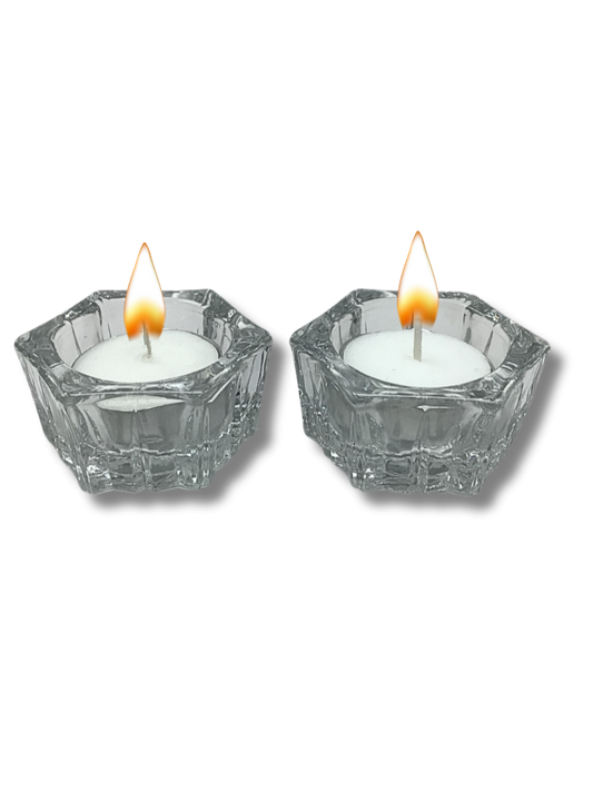 Shabbat candlestick with tealight, pair 60003