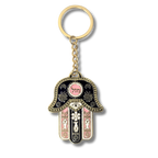 Llavero Hamsa Rosa-Morado grande Tiferet Yerushalaim 96154