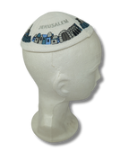 Kipá de Lino con Bordado Elegante, 18134