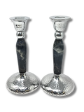 Candelabros marmolizados negro 62021