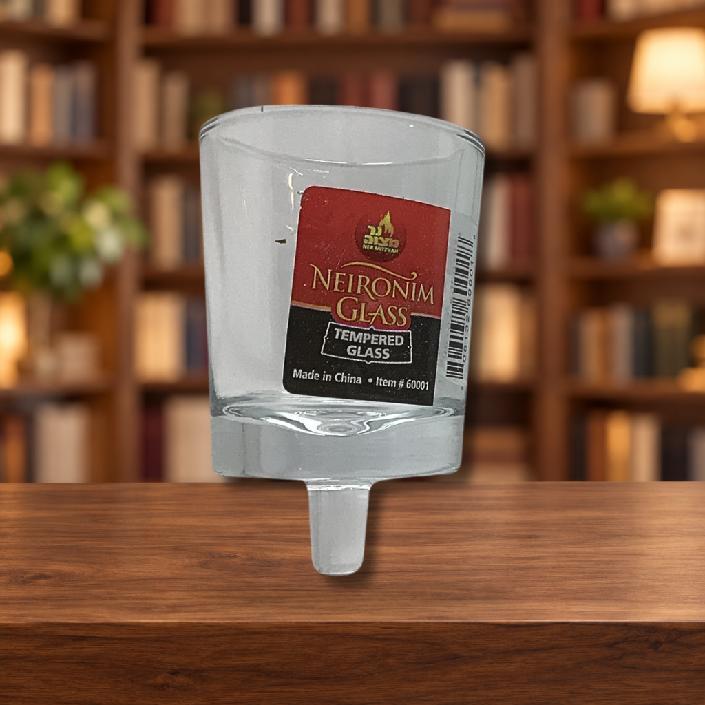 Vasos templados de vidrio 60001 — ambientación en biblioteca