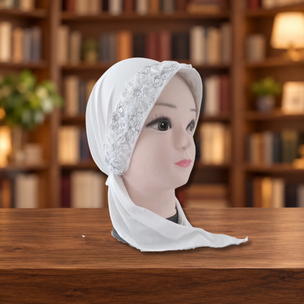 Kisui Rosh cinta  fantasia blanca, blanco 10047 — ambientación en biblioteca