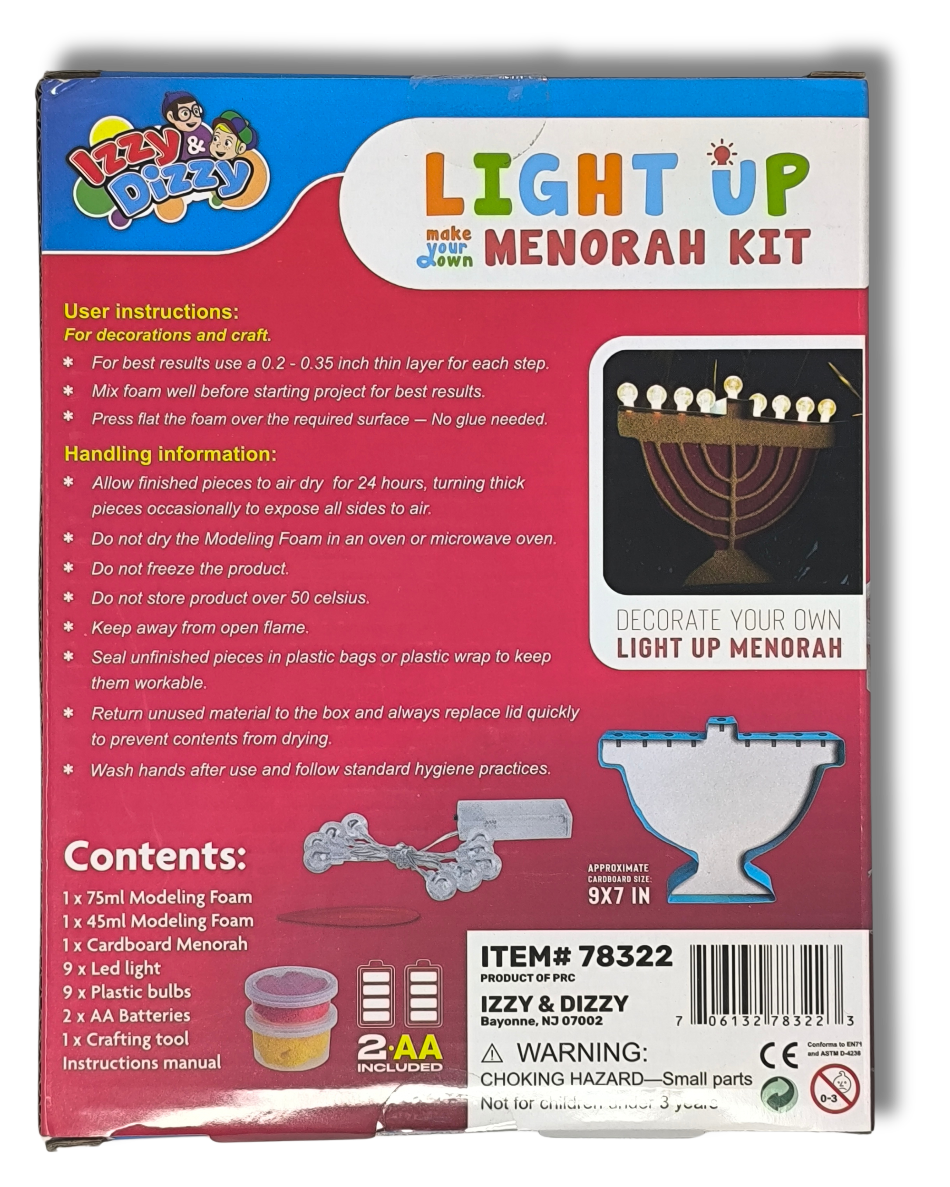 Menora para decorar, niños, 78322