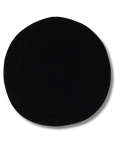 Kipá de Terciopelo Negro – Talla 7, 6 Partes, Sin Ribete, 15644