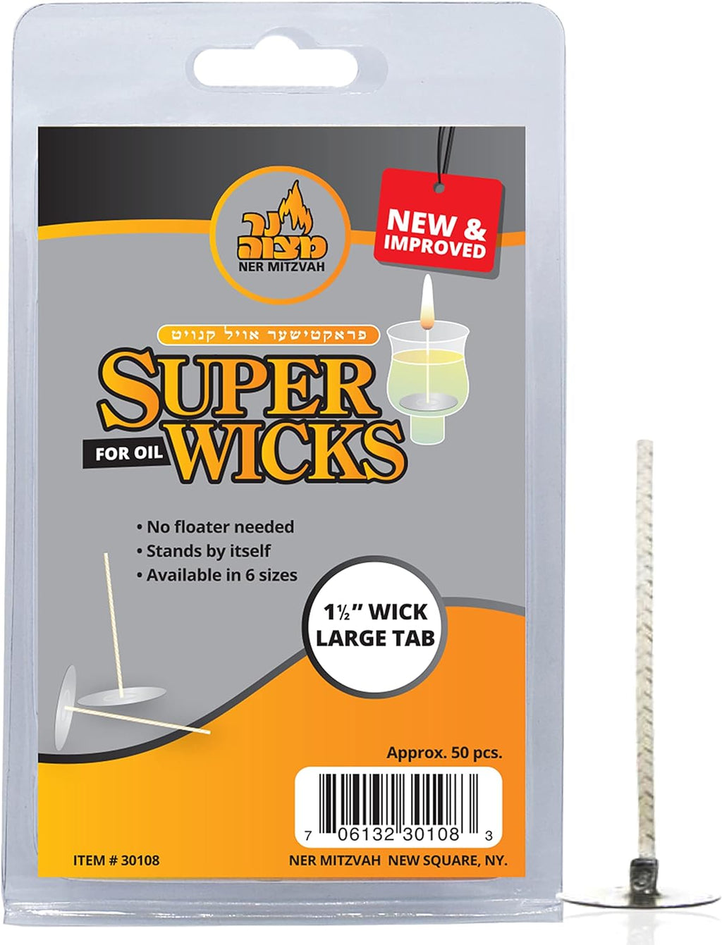 Super Mechas amarillas 1' 1/2'' Large 30108