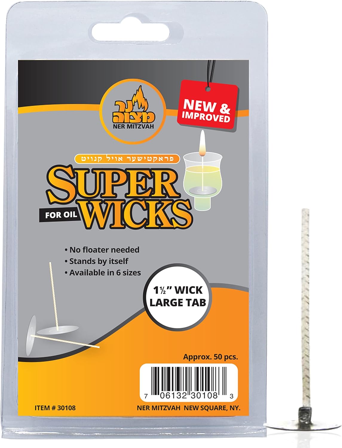 Super Mechas amarillas 1' 1/2'' Large 30108
