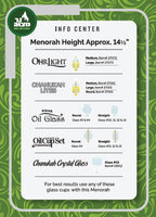 Bright chrome-plated nickel hanukiah for vessels 30237