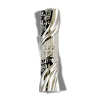 Estuche metálico para automóvil 21789 con diseño Jerusalem, letra Shin y acabado de níquel