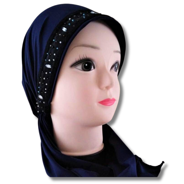 Kisui Rosh largo cinta fantasía negra, azul marino 10071